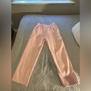 Pink Cargo Sweatpants